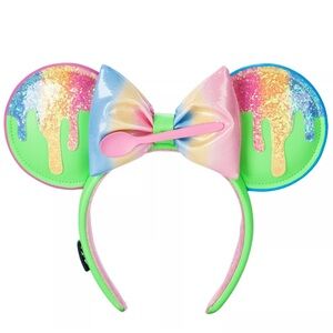 Disney Minnie Ears Headband Disney Eats Shaved Ice Green & Multi Color Headband